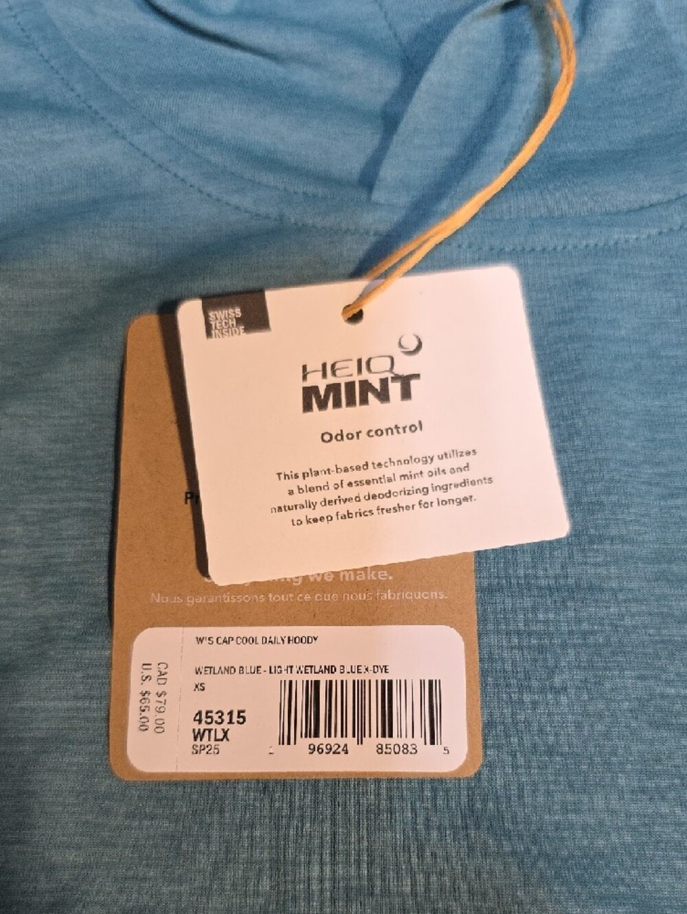 Patagonia Men’s Hooded Long-Sleeve Shirt - Teal Blue - Picture 3 of 4